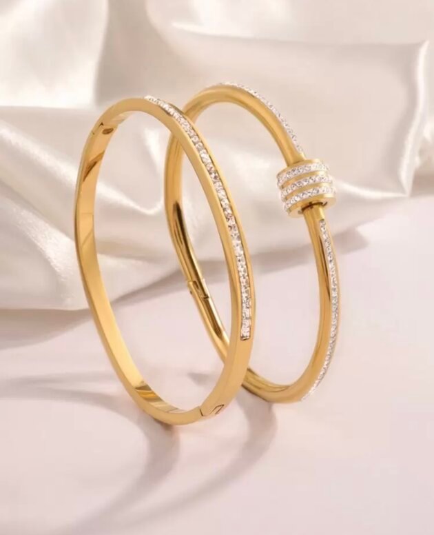 Bracelet Or Jaune Acier Inoxydable